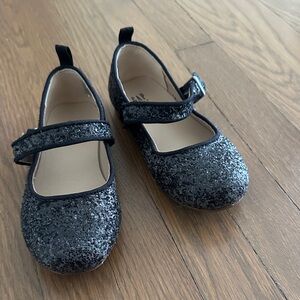 GAP Black Glitter Mary Jane Dress Shoes for Kids